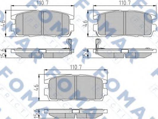 FOMAR FRICTION FO930981 Комплект гальмівних колодок, дискове гальмо