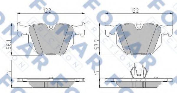 FOMAR FRICTION FO931181 Комплект гальмівних колодок, дискове гальмо