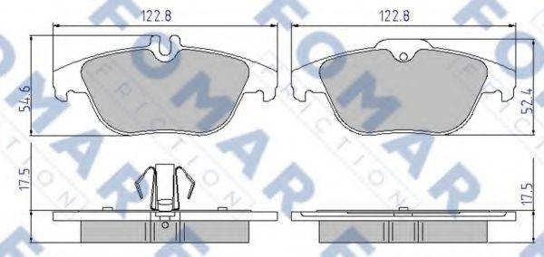 FOMAR FRICTION FO931281 Комплект гальмівних колодок, дискове гальмо