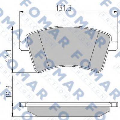 FOMAR FRICTION FO931381 Комплект гальмівних колодок, дискове гальмо