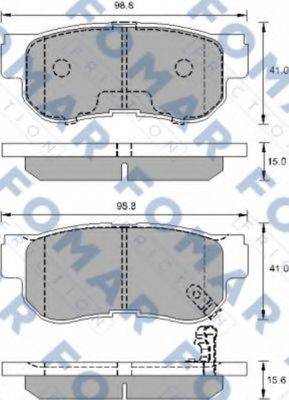 FOMAR FRICTION FO931781 Комплект гальмівних колодок, дискове гальмо