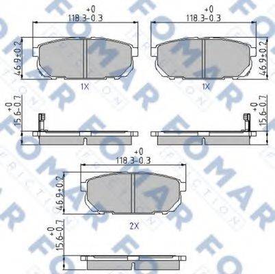 FOMAR FRICTION FO931981 Комплект гальмівних колодок, дискове гальмо