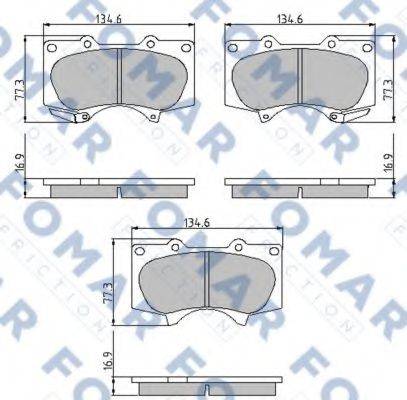 FOMAR FRICTION FO932081 Комплект гальмівних колодок, дискове гальмо