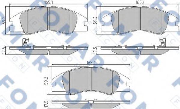 FOMAR FRICTION FO932181 Комплект гальмівних колодок, дискове гальмо