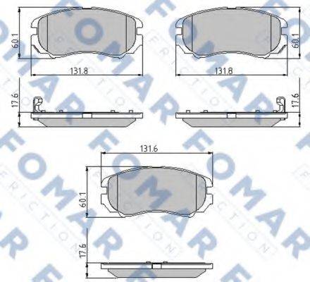 FOMAR FRICTION FO932381 Комплект гальмівних колодок, дискове гальмо