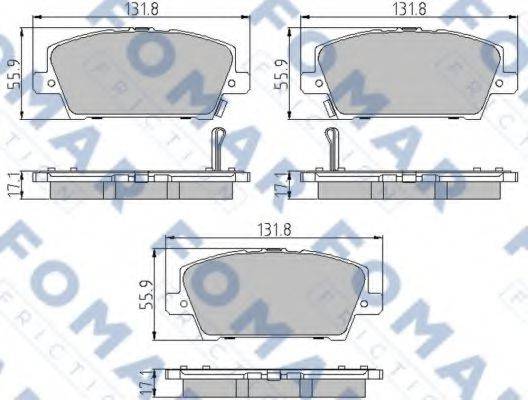 FOMAR FRICTION FO932481 Комплект гальмівних колодок, дискове гальмо