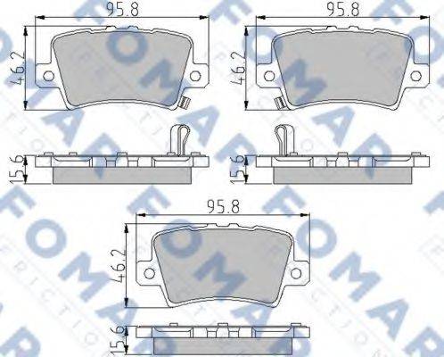 FOMAR FRICTION FO932581 Комплект гальмівних колодок, дискове гальмо