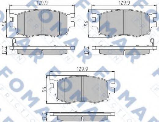 FOMAR FRICTION FO932681 Комплект гальмівних колодок, дискове гальмо