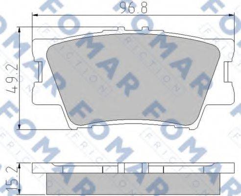 FOMAR FRICTION FO932881 Комплект гальмівних колодок, дискове гальмо