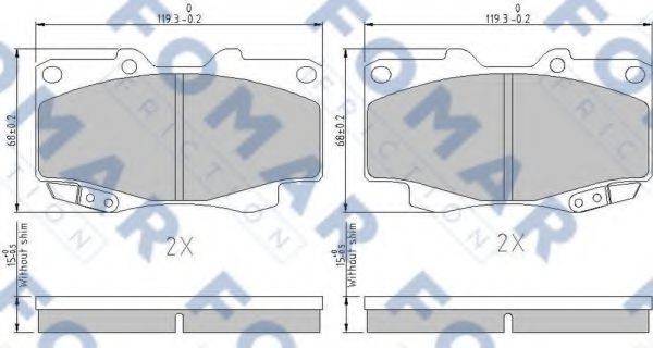 FOMAR FRICTION FO932981 Комплект гальмівних колодок, дискове гальмо