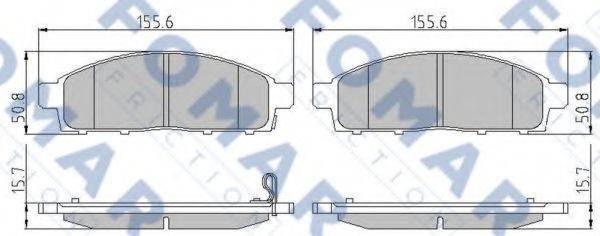 FOMAR FRICTION FO933081 Комплект гальмівних колодок, дискове гальмо