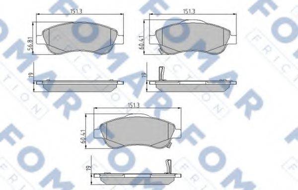 FOMAR FRICTION FO933181 Комплект гальмівних колодок, дискове гальмо