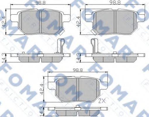 FOMAR FRICTION FO933481 Комплект гальмівних колодок, дискове гальмо