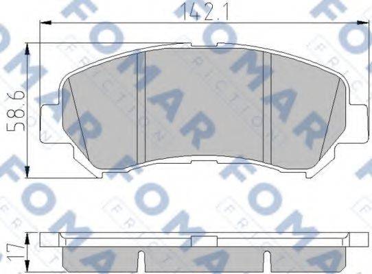 FOMAR FRICTION FO933681 Комплект гальмівних колодок, дискове гальмо