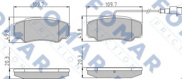 FOMAR FRICTION FO934181 Комплект гальмівних колодок, дискове гальмо