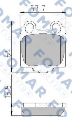 FOMAR FRICTION FO934481 Комплект гальмівних колодок, дискове гальмо