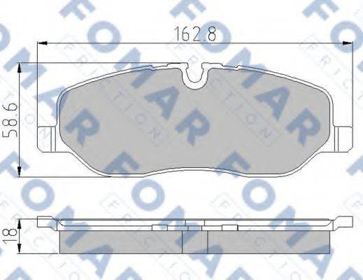 FOMAR FRICTION FO934881 Комплект гальмівних колодок, дискове гальмо