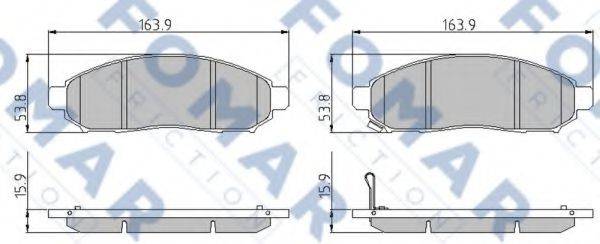 FOMAR FRICTION FO935081 Комплект гальмівних колодок, дискове гальмо