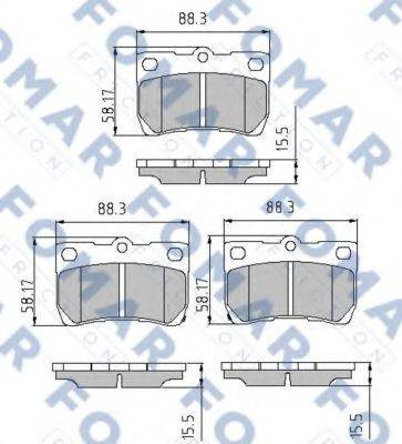 FOMAR FRICTION FO935181 Комплект гальмівних колодок, дискове гальмо