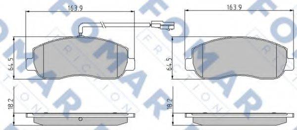 FOMAR FRICTION FO935581 Комплект гальмівних колодок, дискове гальмо