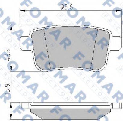 FOMAR FRICTION FO935681 Комплект гальмівних колодок, дискове гальмо