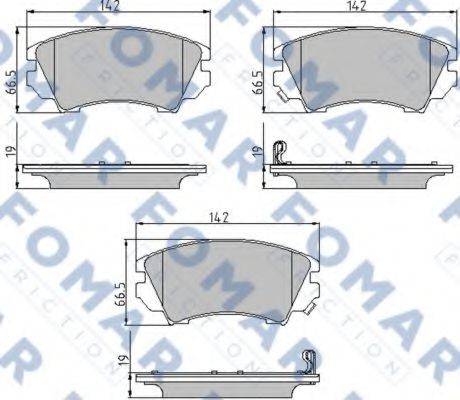 FOMAR FRICTION FO936181 Комплект гальмівних колодок, дискове гальмо