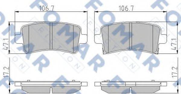 FOMAR FRICTION FO936381 Комплект гальмівних колодок, дискове гальмо