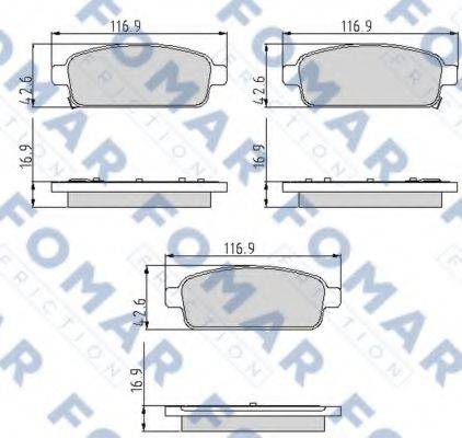 FOMAR FRICTION FO936481 Комплект гальмівних колодок, дискове гальмо