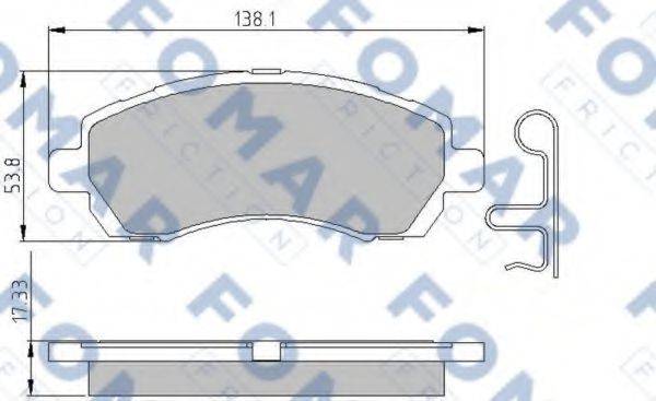 FOMAR FRICTION FO936581 Комплект гальмівних колодок, дискове гальмо