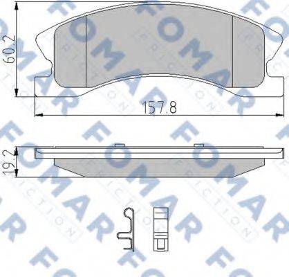 FOMAR FRICTION FO937581 Комплект гальмівних колодок, дискове гальмо