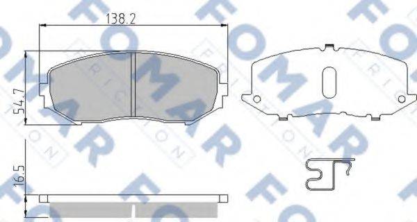 FOMAR FRICTION FO939381 Комплект гальмівних колодок, дискове гальмо