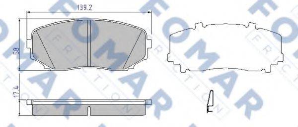 FOMAR FRICTION FO957681 Комплект гальмівних колодок, дискове гальмо