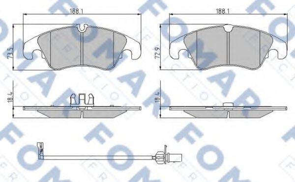 FOMAR FRICTION FO962281 Комплект гальмівних колодок, дискове гальмо