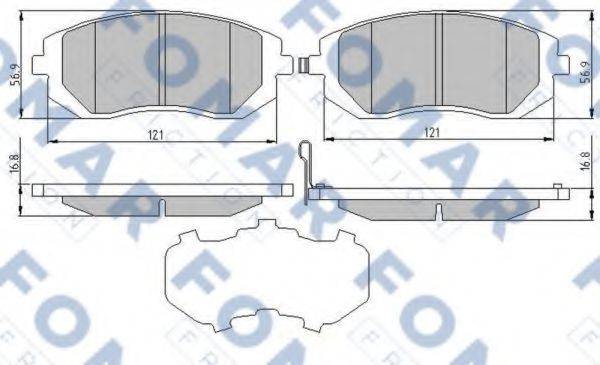 FOMAR FRICTION FO973881 Комплект гальмівних колодок, дискове гальмо