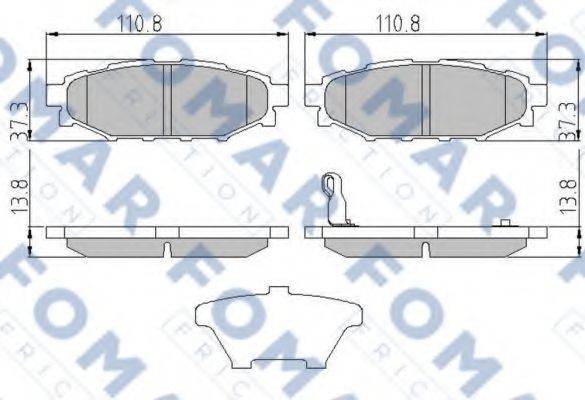 FOMAR FRICTION FO974081 Комплект гальмівних колодок, дискове гальмо