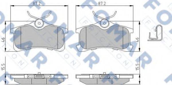 FOMAR FRICTION FO992581 Комплект гальмівних колодок, дискове гальмо