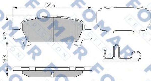 FOMAR FRICTION FO994181 Комплект гальмівних колодок, дискове гальмо