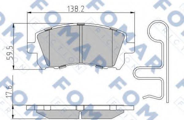 FOMAR FRICTION FO994581 Комплект гальмівних колодок, дискове гальмо