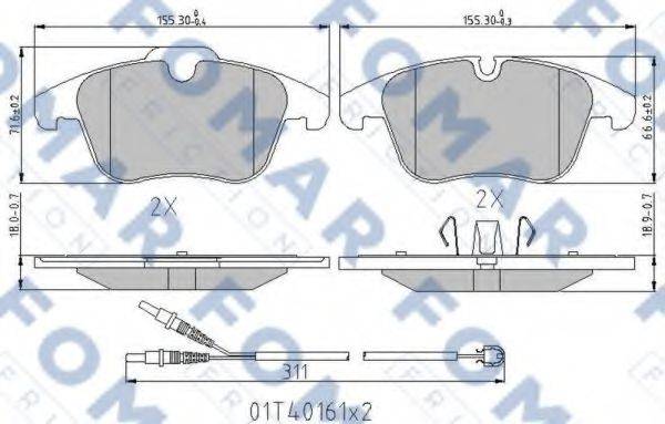 FOMAR FRICTION FO996081 Комплект гальмівних колодок, дискове гальмо