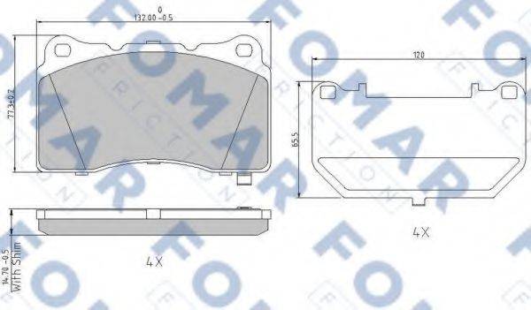 FOMAR FRICTION FO996481 Комплект гальмівних колодок, дискове гальмо