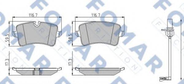 FOMAR FRICTION FO998781 Комплект гальмівних колодок, дискове гальмо