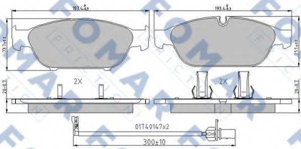 FOMAR FRICTION FO998881 Комплект гальмівних колодок, дискове гальмо