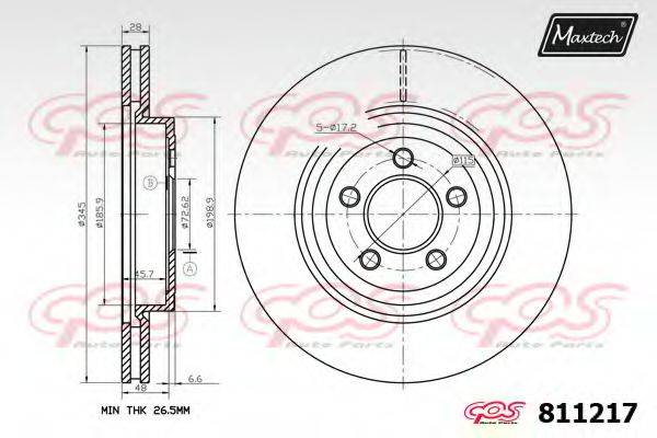 MAXTECH 8112176980 гальмівний диск