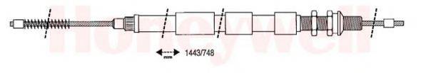 BENDIX 431092B Трос, стоянкова гальмівна система