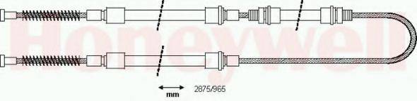 BENDIX 431186B Трос, стоянкова гальмівна система