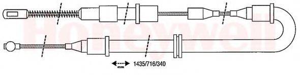 BENDIX 431252B Трос, стоянкова гальмівна система