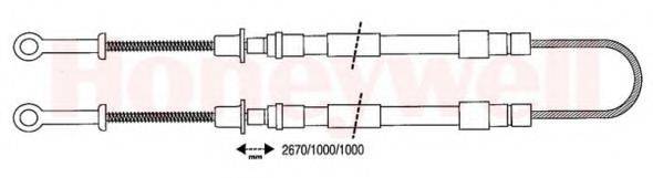 BENDIX 432404B Трос, стоянкова гальмівна система