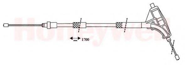 BENDIX 432416B Трос, стоянкова гальмівна система