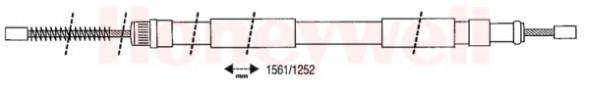 BENDIX 432681B Трос, стоянкова гальмівна система