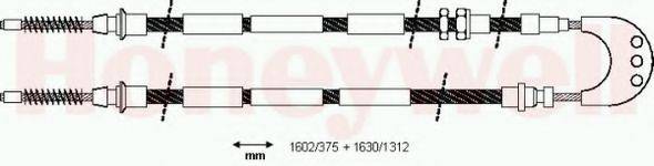 BENDIX 432712B Трос, стоянкова гальмівна система